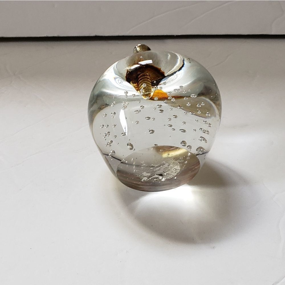 Glass Apple Paperweight - Picture 6 of 8